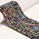 Spiny Oyster Lapis Mohave Copper Turquoise Smooth Rondelle Beads 4x6mm 15.5''Str