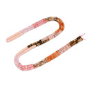 13 Multi-color Gemstone Smooth Rondelle Beads Size 2x4mm 15.5" Strand
