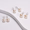 White Fresh Water Pearl Earrings with 925 Silver Stud 6-7mm 7-8mm 1 Pair Per Bag