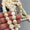 2.0mm Hole Peach Color Fresh Water Pearl Nugget Beads Size 12-13mm 8'' Strd