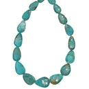 Natural Turquoise Graduated Faceted Teardrop Beads 12x20 to 20x32mm 16'' Strand