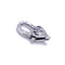 925 Sterling Silver Anti-Silver Heart Evil Eye Clasp Size 9x18mm 2 Pcs Per Bag