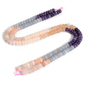 04-Multi-color Gemstone Smooth Rondelle Beads Size 5x8mm 15.5'' Strand