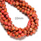 Orange Sea Sediment Jasper Smooth Round Beads Size 6mm 8mm 10mm 15.5'' Strand