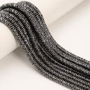 Titanium 14K Gold/Gray/Silver Hematite Wavy Rondelle Discs 1.5x6mm 15.5" Strand