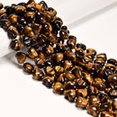 Natural Yellow Tiger Eye Top Drilled Heart Shape Beads Size 14-15mm 15.5" Strand
