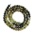 Natural Gradient Green Tourmaline Verdelite Faceted Round Beads 4mm 15.5" Strand