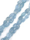 Translucent Aquamarine Faceted Graduated Pebble Nugget Size 10mm-18mm 18"Strd