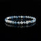 Multi Blue Aquamarine Smooth Round Beads Bracelet Size 6mm 7.5'' Length