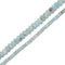 Natural Larimar Faceted Rondelle Beads Size 1.5x2mm 3x4.5mm 15.5'' Strand