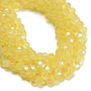 Yellow Mystic Mermaid Glass Matte Round Beads Size 6mm 8mm 10mm 15.5" Strand