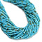 Blue Turquoise Faceted Rubik's Cube Beads Size 3mm 15.5'' Strand