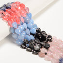 09 Gradient Multi-color Gemstone Smooth Heart Shape Beads Size 12mm 15.5'' Strd