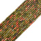02 Mixed Gemstone Cylinder Tube Shape Beads Size 2x4mm 15'' Strand