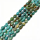 Natural Multi -Color Turquoise Pebble Nugget Beads Size 7-8mm 16'' Strand