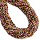 Natural Multi-color Tourmaline Faceted Cube Beads Size 2mm 15.5" Strand