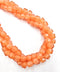 Light Orange Color Dyed Jade Faceted Cube Beads Size 7mm 15.5'' Strand