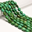 Dark Green Turquoise Smooth Oval Shape Beads Size 13x16mm 15.5" Strand