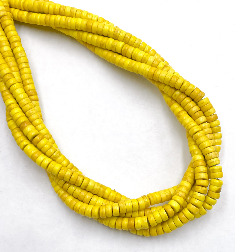 Dyed Howlite Turquoise Heishi Disc Shape Beads Size 3x5.5mm 15.5" Strand