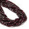 Garnet Faceted Square Dice Cube Beads Size 5mm 15.5" Strand