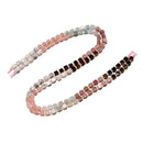 08 Multi-color Gemstone Smooth Cube Shape Beads Size 4mm 15" Strand