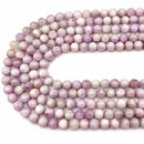 Natural Kunzite Smooth Round Bead Size 9.5-10mm 15.5''