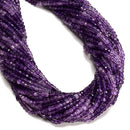 Natural Gradient Amethyst Faceted Cube Beads Size 3mm 15.5'' Strand