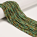 04 Natural Genuine Turquoise Smooth Round Beads 3-3.5mm 4.5-5mm 15.5" Strand