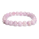 Natural Purple Kunzite Smooth Round Beaded Bracelet 8mm 7.5'' Length 3 PCS/Set