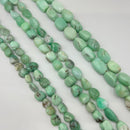 Natural Chrysoprase Smooth Pebble Nugget Beads 12x15mm 14x16mm 15x18mm 15.5"Strd