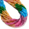 01-Multi-color Gemstone Smooth Rondelle Beads Size 2x6mm 15.5'' Strand