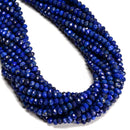 Natural Lapis Lazuli Faceted Rondelle Beads Size 2x3mm 3x4mm 4x5mm 15.5" Strand