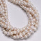Natural White Fresh Water Pearl Off Round Shape Beads Size 8-9mm 15.5'' Strand