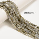 Mixed Gemstone Faceted Oval Shape Beads Size 6x8mm 15'' Strand
