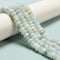 Natural Aquamarine Faceted Rondelle Beads Size 7mm 8mm 9mm 10mm 15.5'' Strand