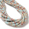 Light Blue Aqua Terra Jasper Smooth Rondelle Beads Size 2x6mm 15.5'' Strand