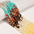 05 Gradient Multi-color Gemstone Faceted Coin Beads Size 6mm 15.5" Strand