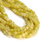 Natural Lemon Jade Faceted Cube Beads Size 7mm 15.5'' Strand