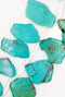 Blue Green Turquoise Irregular Slab Slice Shape Beads Size 40x60mm 15.5" Strand