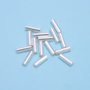 925 Sterling Silver Cylinder Tube Beads Size 3x10mm 8 Pieces Per Bag