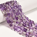 Grade AA Natural Amethyst Pebble Nugget Beads Size 8-10x9-12mm 15.5" Strand