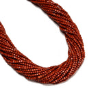 Natural Red Jasper Faceted Cube Beads Size 2mm 15.5'' Strand