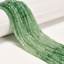 Gradient Natural Green Strawberry Quartz Faceted Cube Beads 3mm 15.5'' Strand