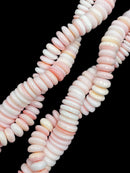 Pink Queen Conch Shell Graduated Rondelle Beads Size 4x6mm-4x15mm 15.5" Strand