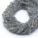 Natural Labradorite Faceted Rondelle Beads Size 3x4mm 15.5" Strand
