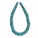Blue Magnesite Turquoise Graduated Slice Discs Beads Size 10-17mm 15.5" Strand