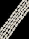 White Fresh Water Pearl Baroque Fireball Shape Size 10-20x15-33mm 15.5" Strand