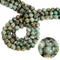 African Turquoise Smooth Round Beads 4mm 6mm 8mm 10mm 12mm 15.5" Strand