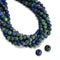 2.0mm Large Hole Chrysocolla Matte Round Beads 8mm 10mm 15.5" Strand