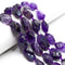Natural Amethyst Graduated Faceted Nugget Beads Size12x16mm to 15x25mm 15.5" Std